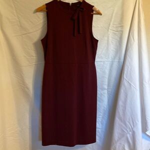 Ann Taylor burgundy dress with tie bow